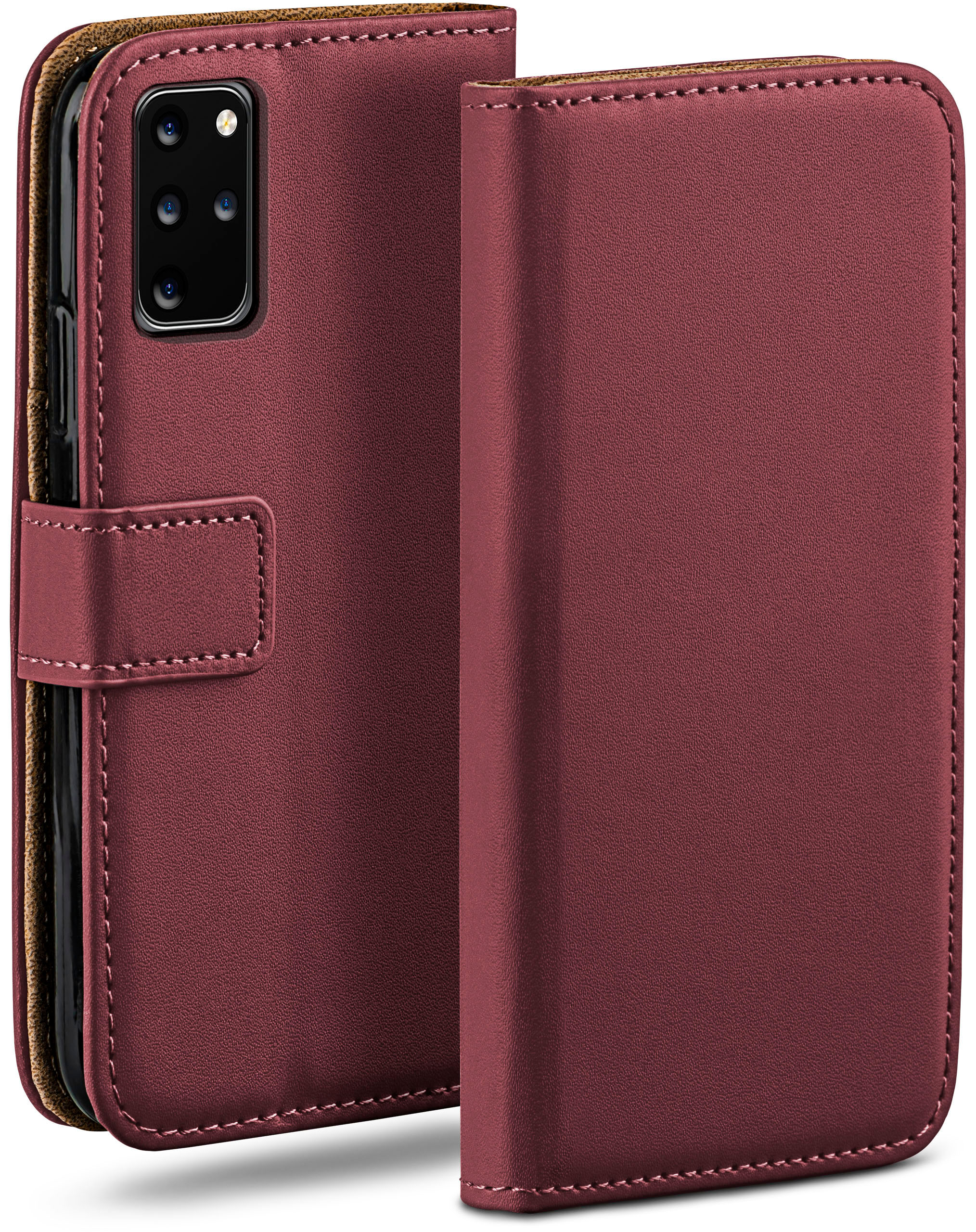 S20 Plus Case, 5G, Maroon-Red MOEX Galaxy Book Samsung, Bookcover, /