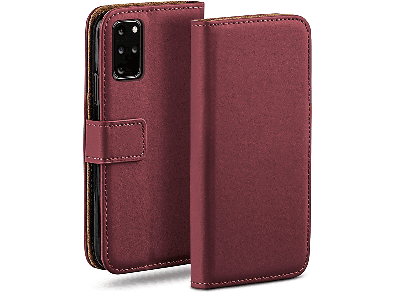 S20 Plus Case, 5G, Maroon-Red MOEX Galaxy Book Samsung, Bookcover, /