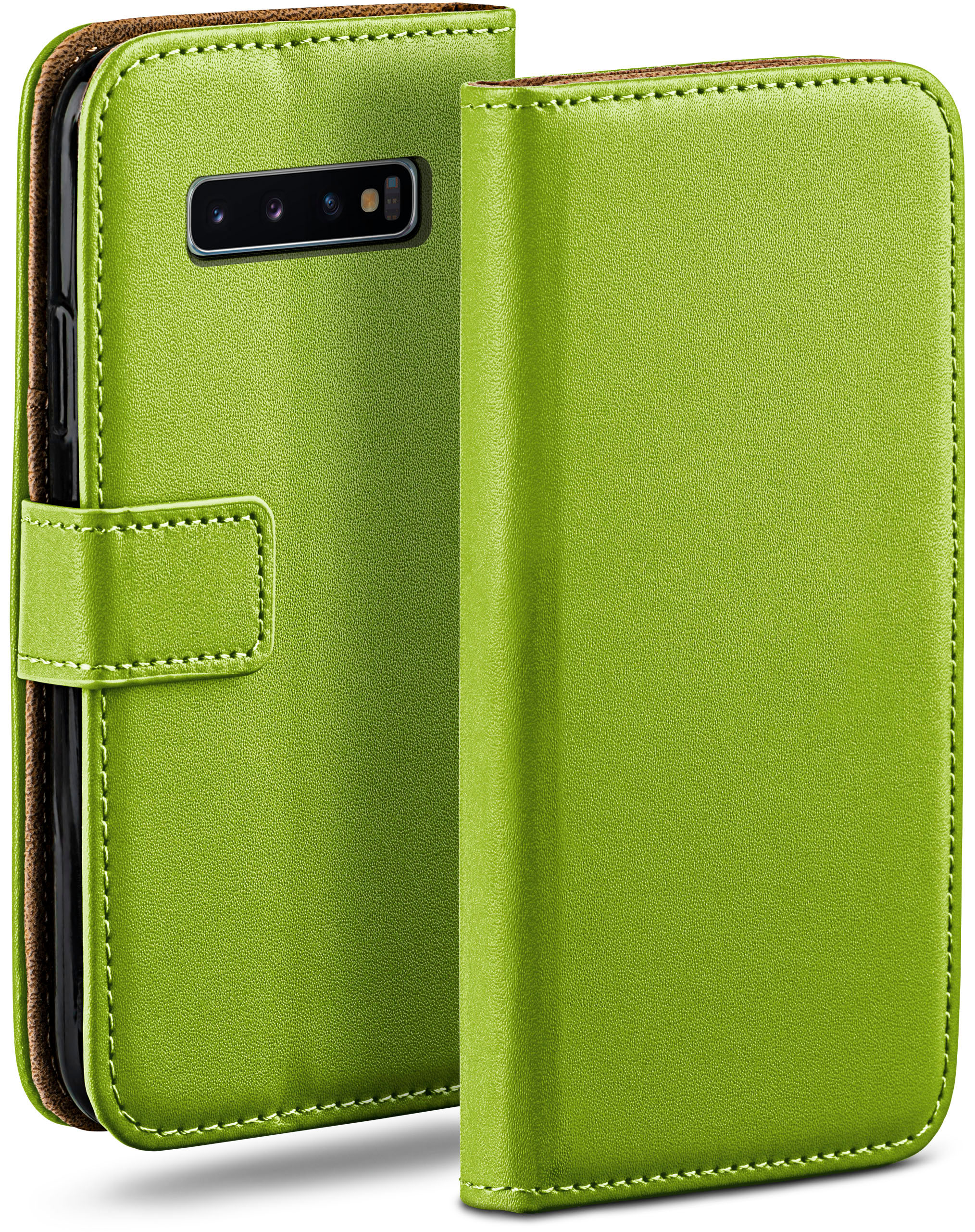 Galaxy Bookcover, Case, Samsung, S10, MOEX Book Lime-Green