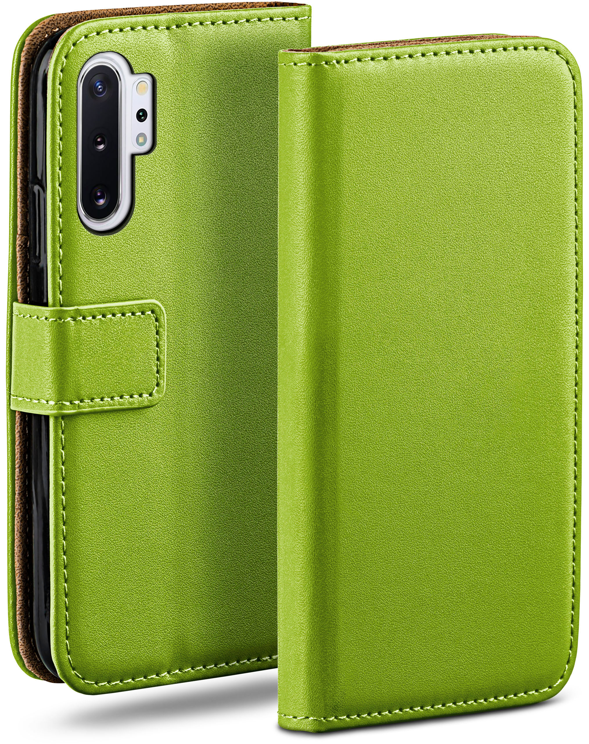 MOEX Book Samsung, Plus Bookcover, Note10 Case, Lime-Green (4G/5G)