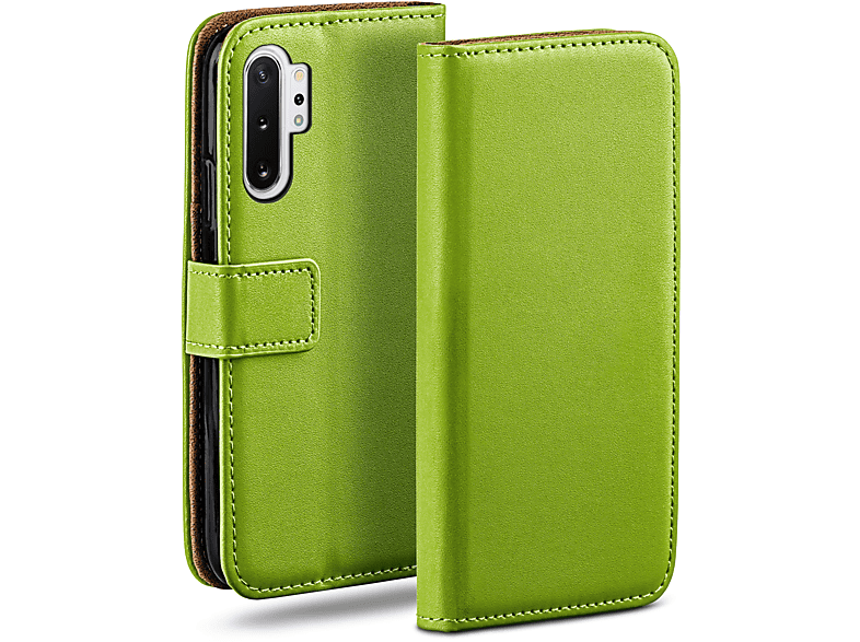 Case, (4G/5G), Bookcover, Plus Lime-Green Book Samsung, MOEX Note10