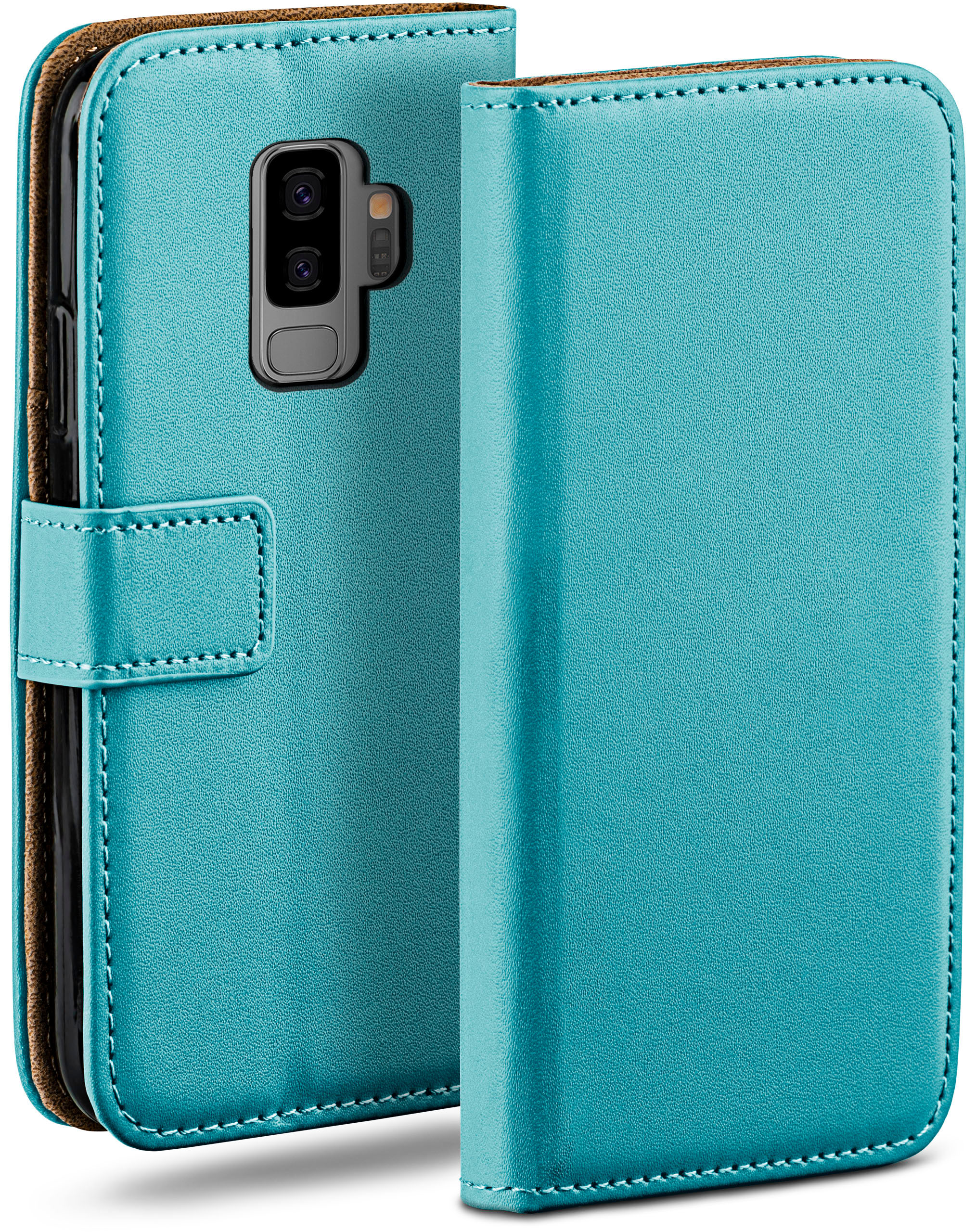 Galaxy Aqua-Cyan Samsung, S9 Book MOEX Case, Plus, Bookcover,