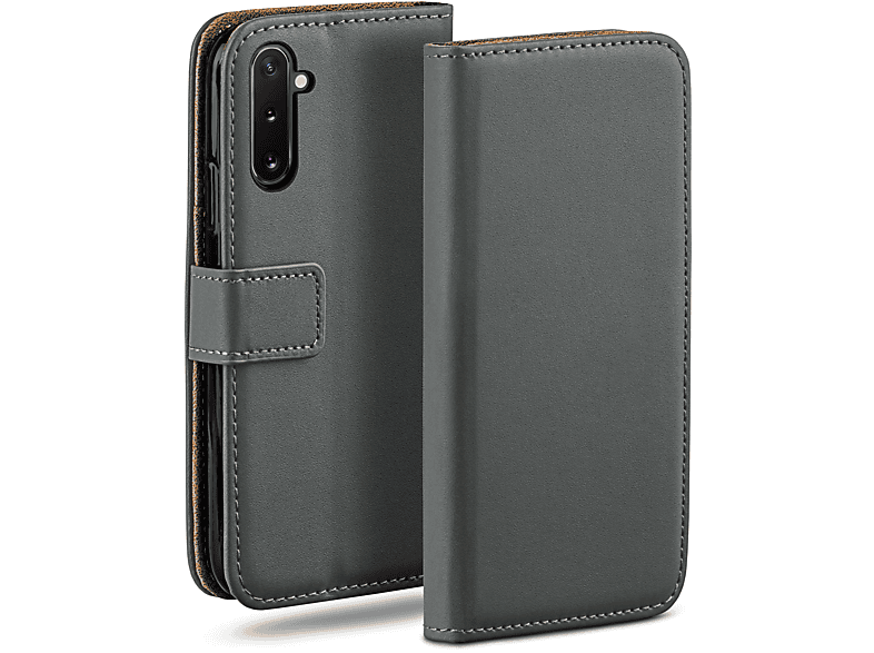 MOEX Book Case, Bookcover, Samsung, Galaxy Note 10, Anthracite-Gray