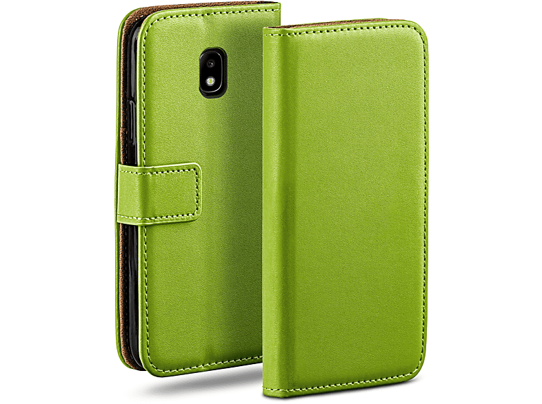 Lime-Green Bookcover, Case, Samsung, MOEX Book (2017), Galaxy J5
