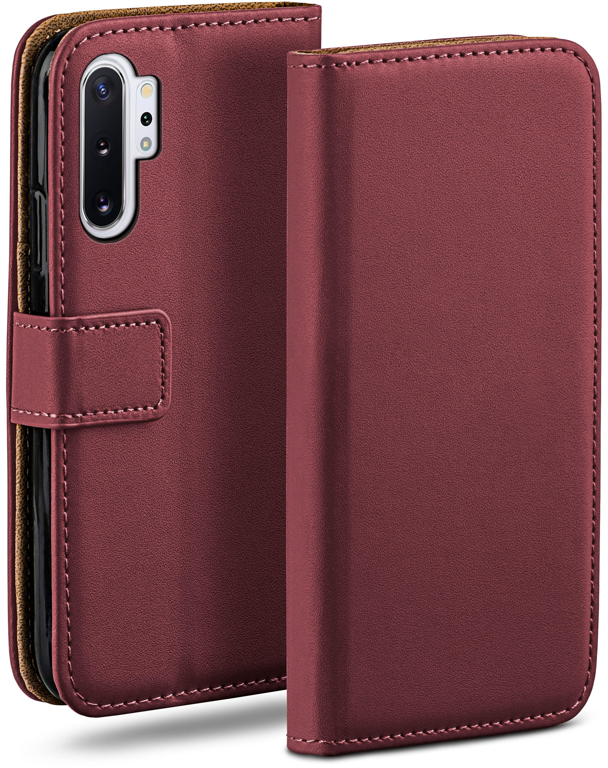 MOEX Book Case, Bookcover, Samsung, Plus Maroon-Red (4G/5G), Note10