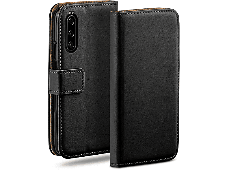 MOEX Book Case, Bookcover, Sony, Xperia 5, Deep-Black