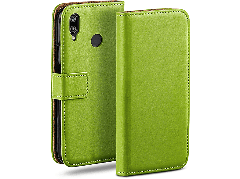 Book Bookcover, P20 Lite, Huawei, MOEX Case, Lime-Green