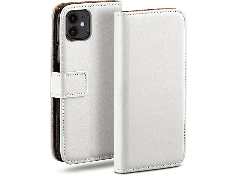 MOEX Book Case, Bookcover, Apple, iPhone 11, Pearl-White