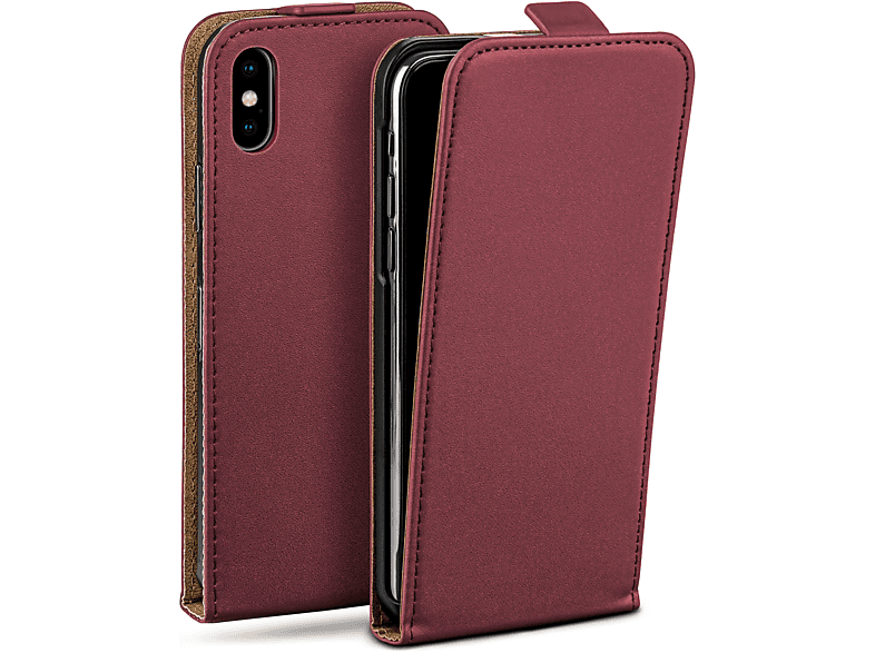 MOEX Flip Case, Flip Cover, Apple, iPhone X / iPhone XS, Maroon-Red