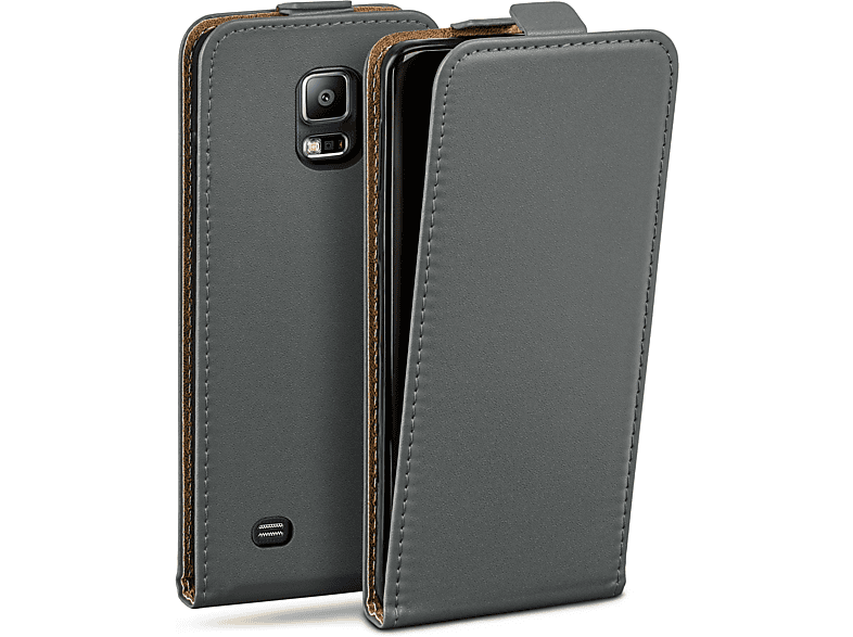 MOEX Flip Case, Flip Cover, Samsung, Galaxy S5 / S5 Neo, Anthracite-Gray