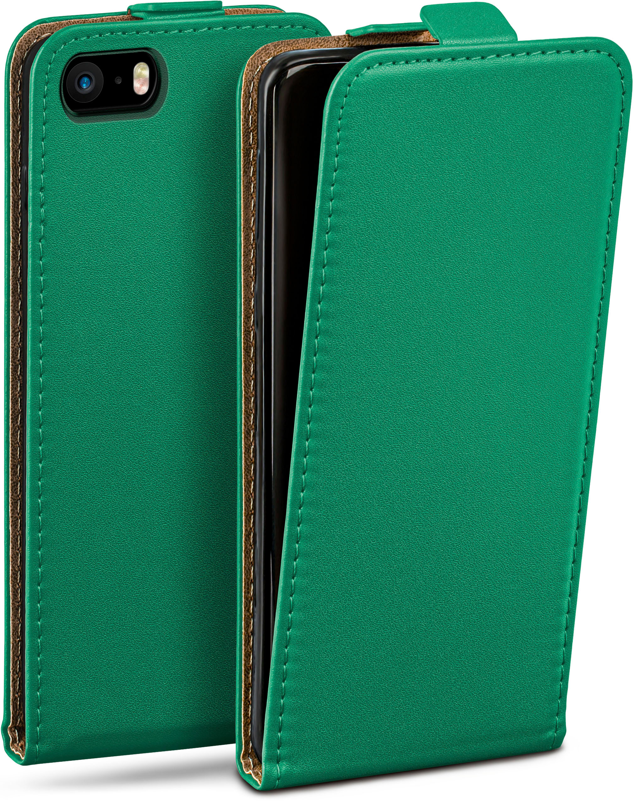 MOEX Flip Apple, / Cover, iPhone Emerald-Green Flip / 5s (2016), SE Case, 5