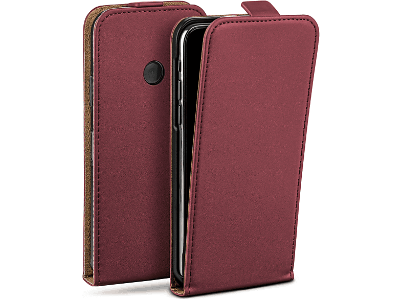 Case, 520/525, MOEX Flip Maroon-Red Lumia Flip Nokia, Cover,