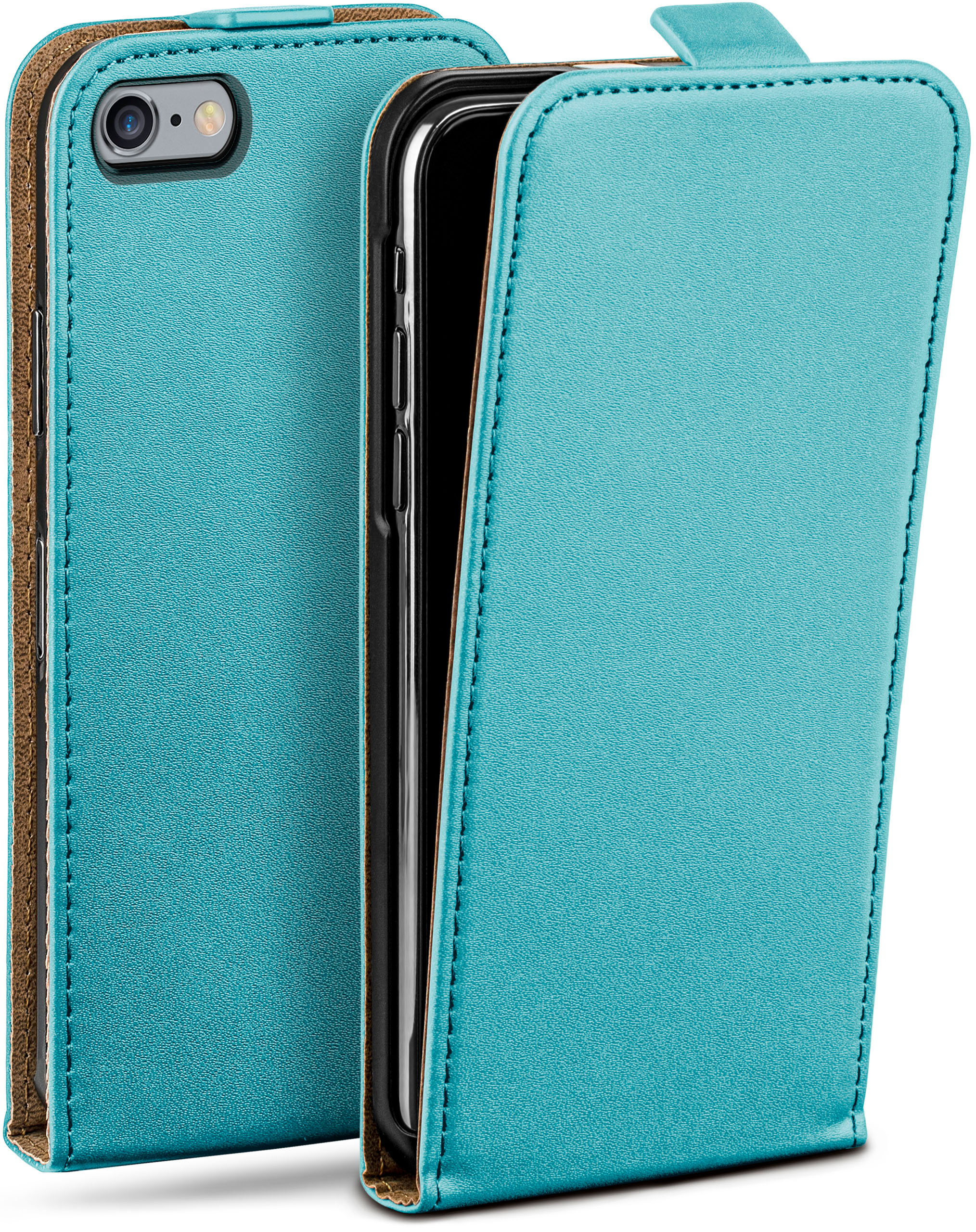 Plus Cover, / 6 iPhone Case, Aqua-Cyan Apple, Flip Plus, Flip MOEX 6s