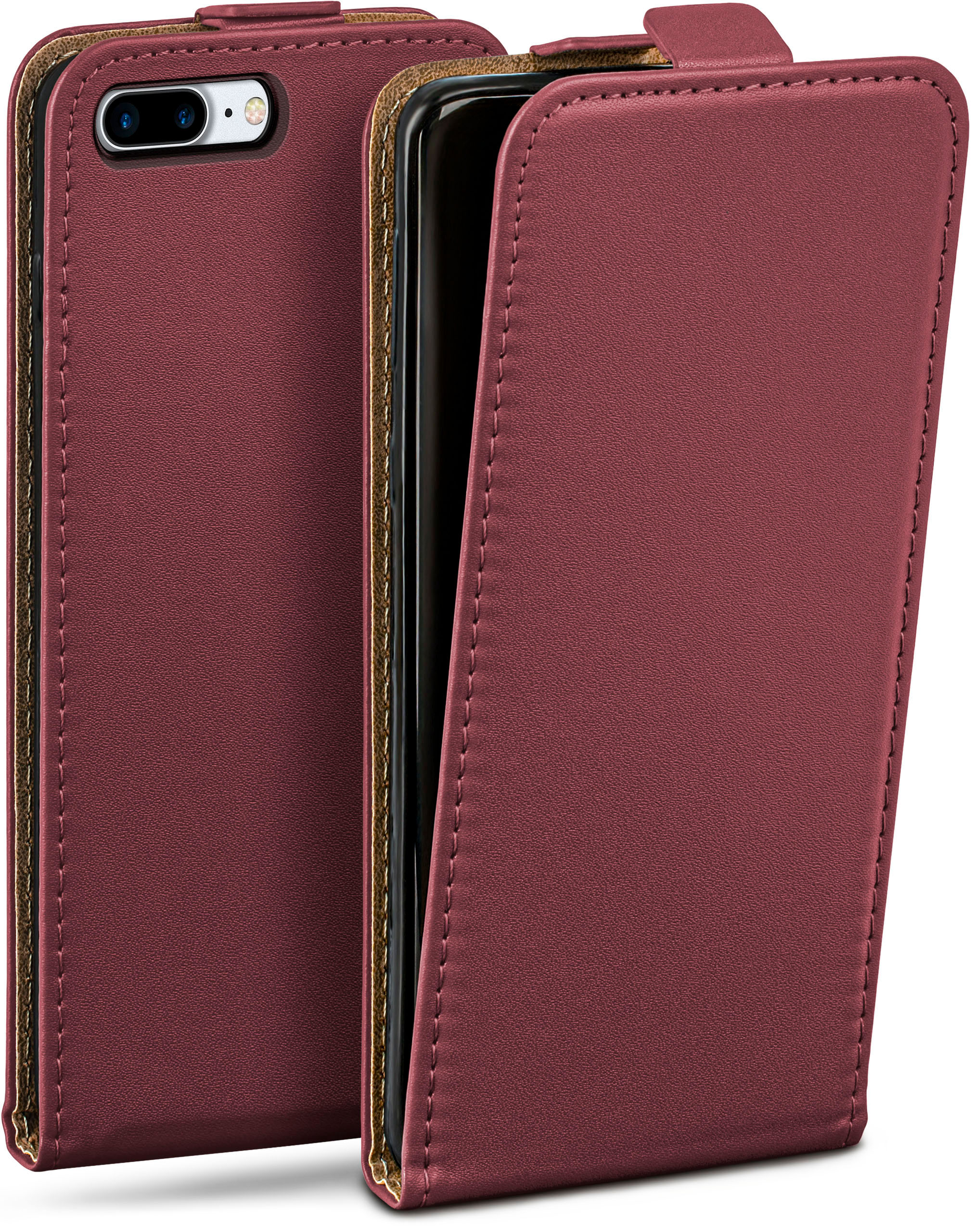 MOEX Flip / iPhone Apple, Plus, 8 Maroon-Red iPhone Plus Flip Case, Cover, 7