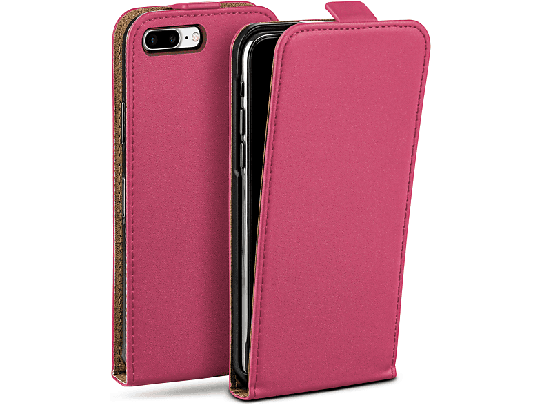 MOEX Flip Case, Flip Cover, Apple, iPhone Berry-Fuchsia Plus 7 8 / Plus, iPhone