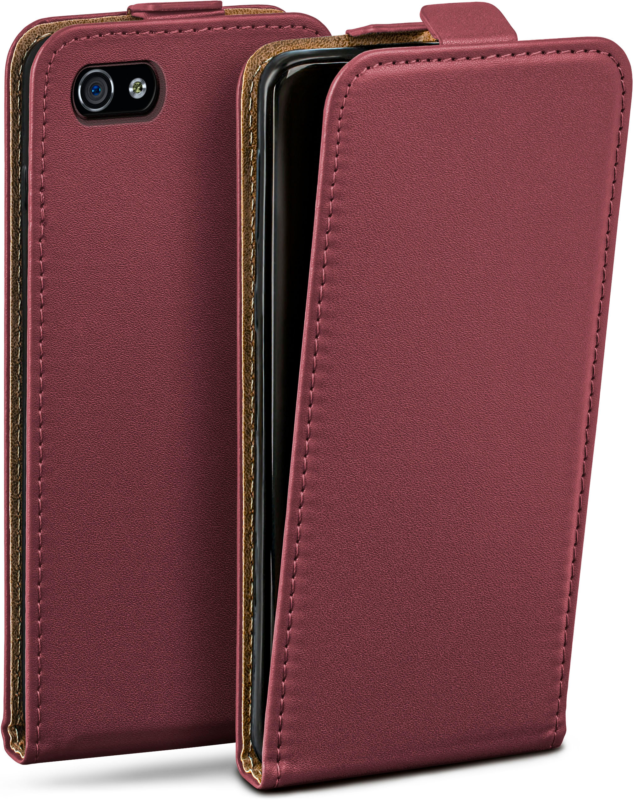 MOEX Flip Case, iPhone / 4, 4s Cover, Maroon-Red Flip Apple, iPhone