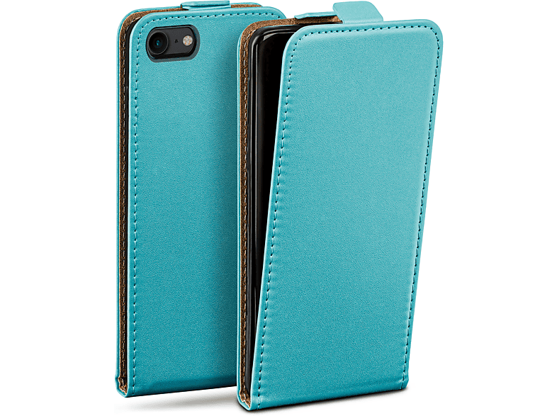 MOEX Flip Case, Flip Cover, Apple, iPhone SE (2020), Aqua-Cyan
