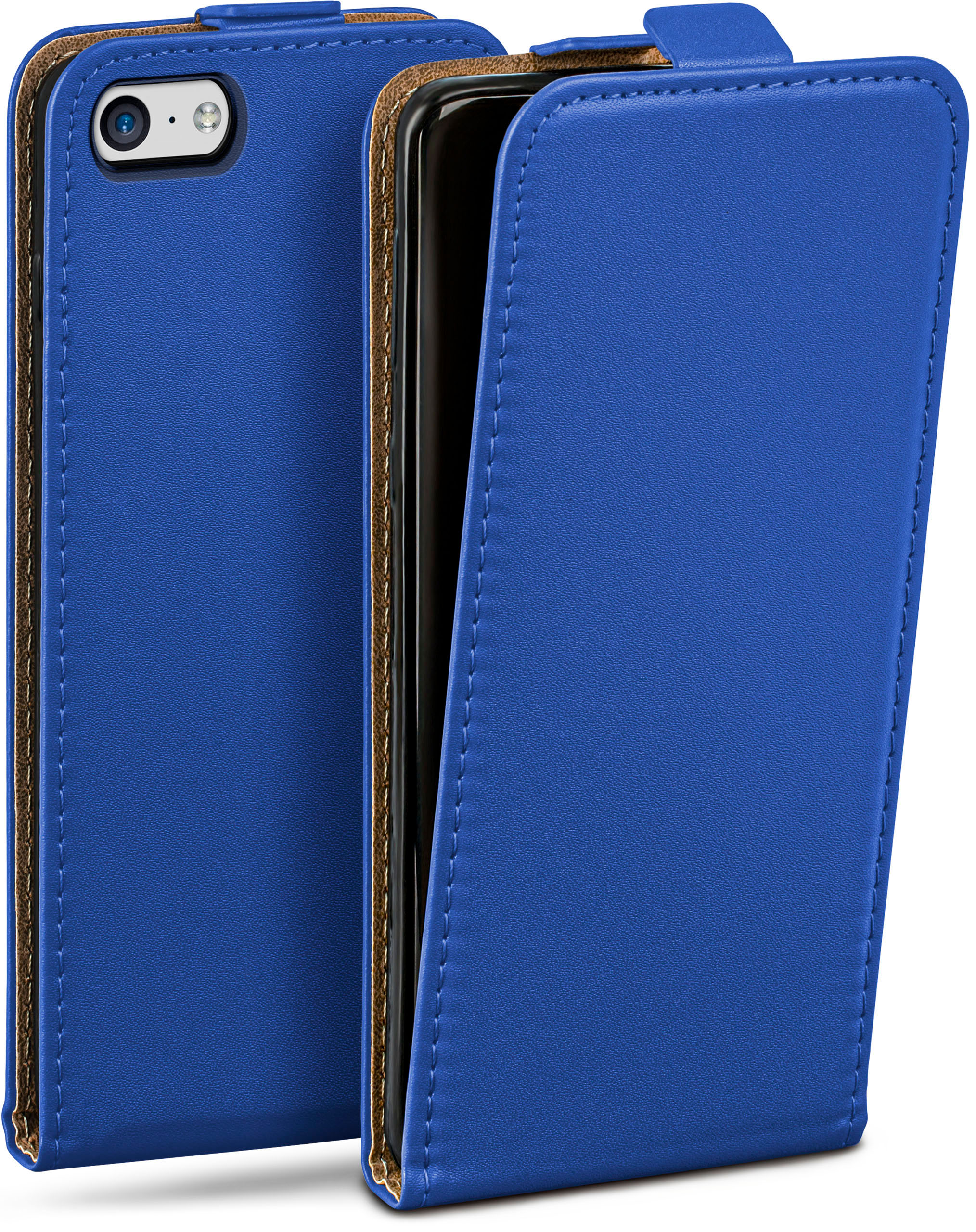 MOEX Flip Case, Flip Royal-Blue Apple, iPhone 5c, Cover