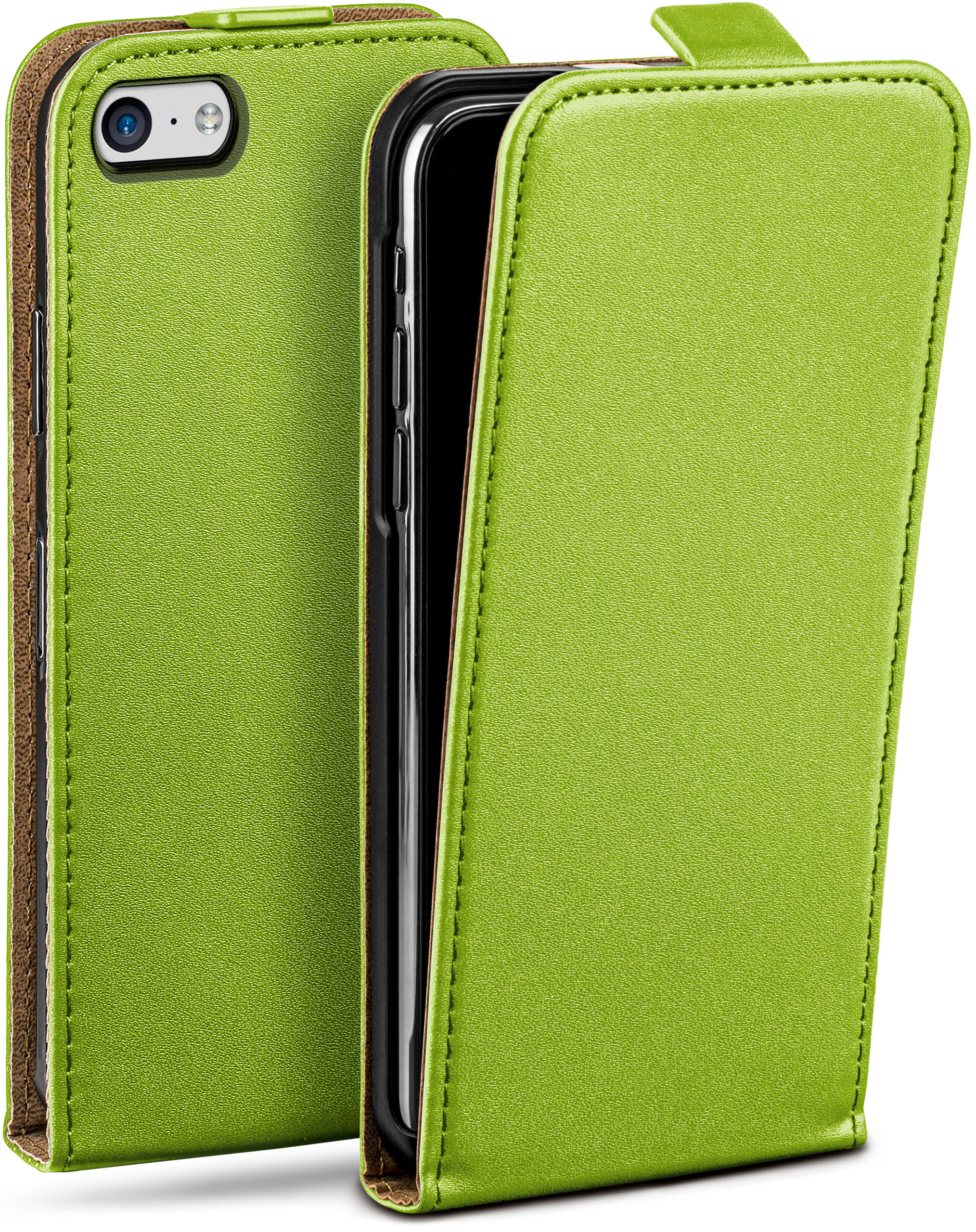 iPhone MOEX Flip Apple, Flip Lime-Green Cover, Case, 5c,