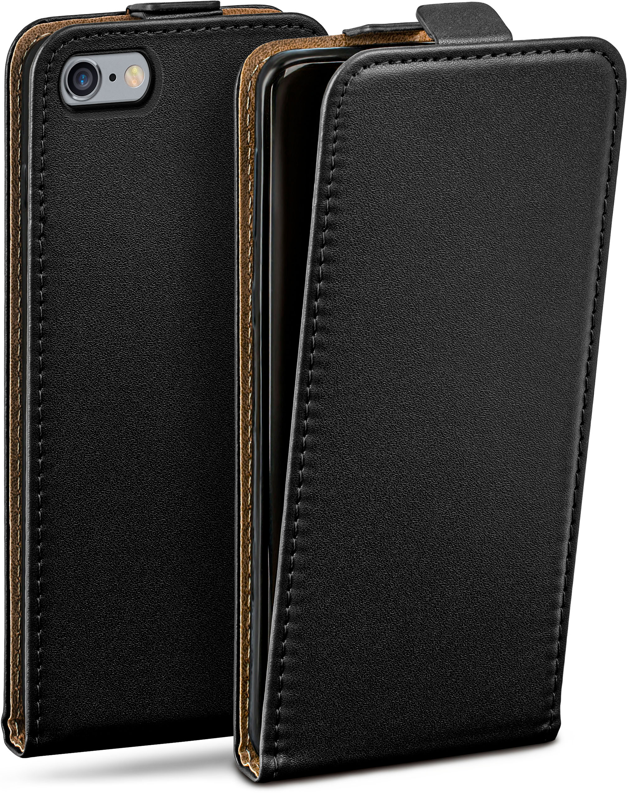 iPhone Flip 6, Apple, iPhone Case, MOEX 6s Deep-Black Flip Cover, /