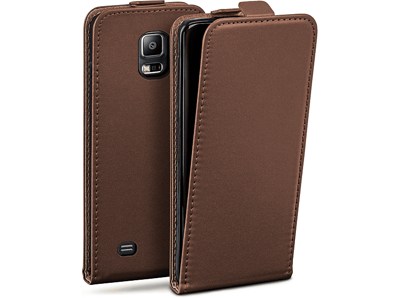 MOEX Flip Case, Flip Neo, Cover, S5 Oxide-Brown Samsung, S5 Galaxy 