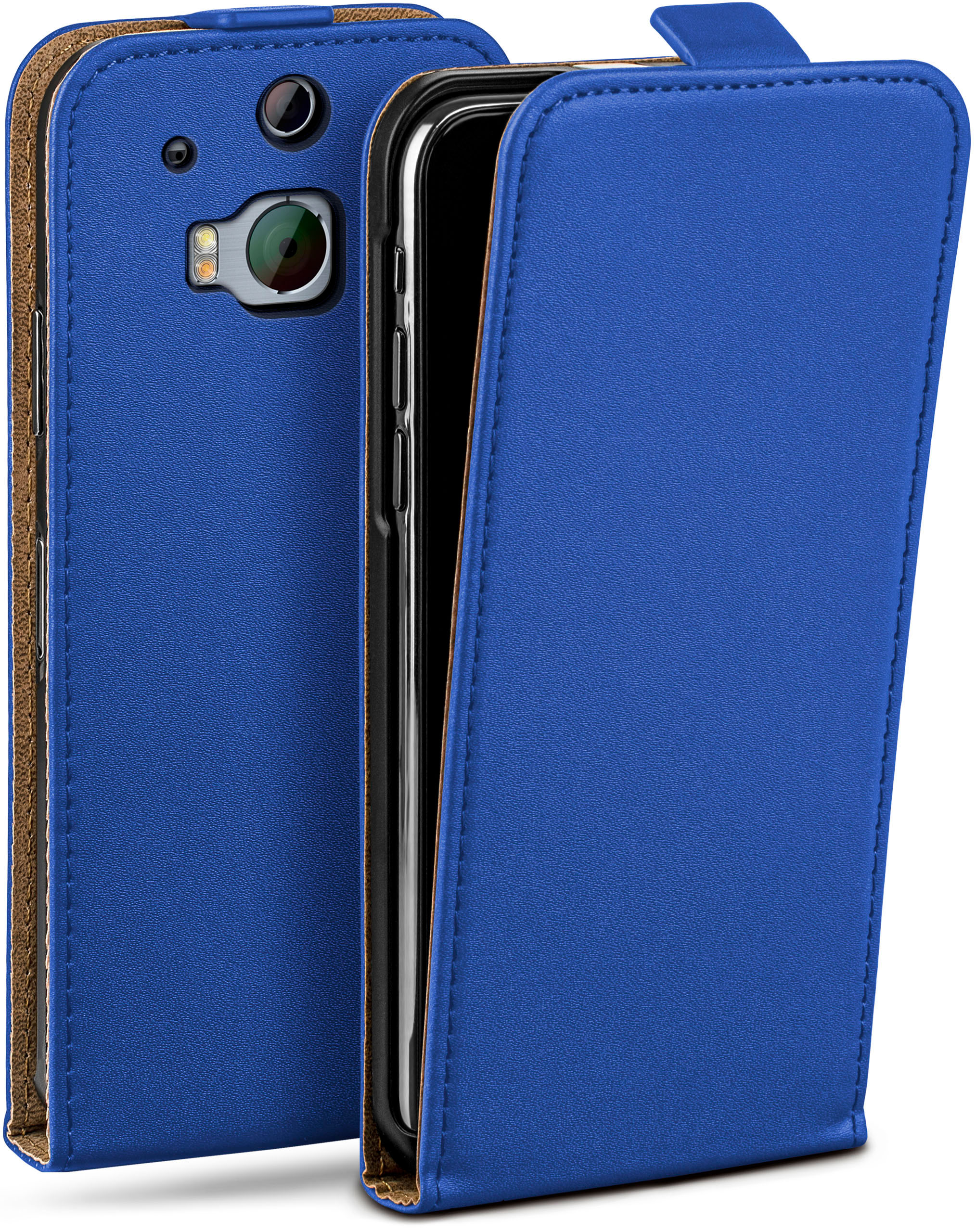 M8 / HTC, Royal-Blue One Case, MOEX Cover, Flip Flip M8s,