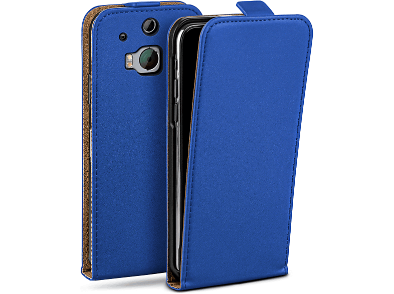 M8 / HTC, Royal-Blue One Case, MOEX Cover, Flip Flip M8s,