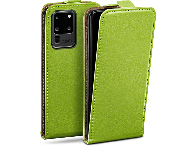Flip Case, S20 / Samsung, Flip MOEX 5G, Cover, Galaxy Ultra Lime-Green