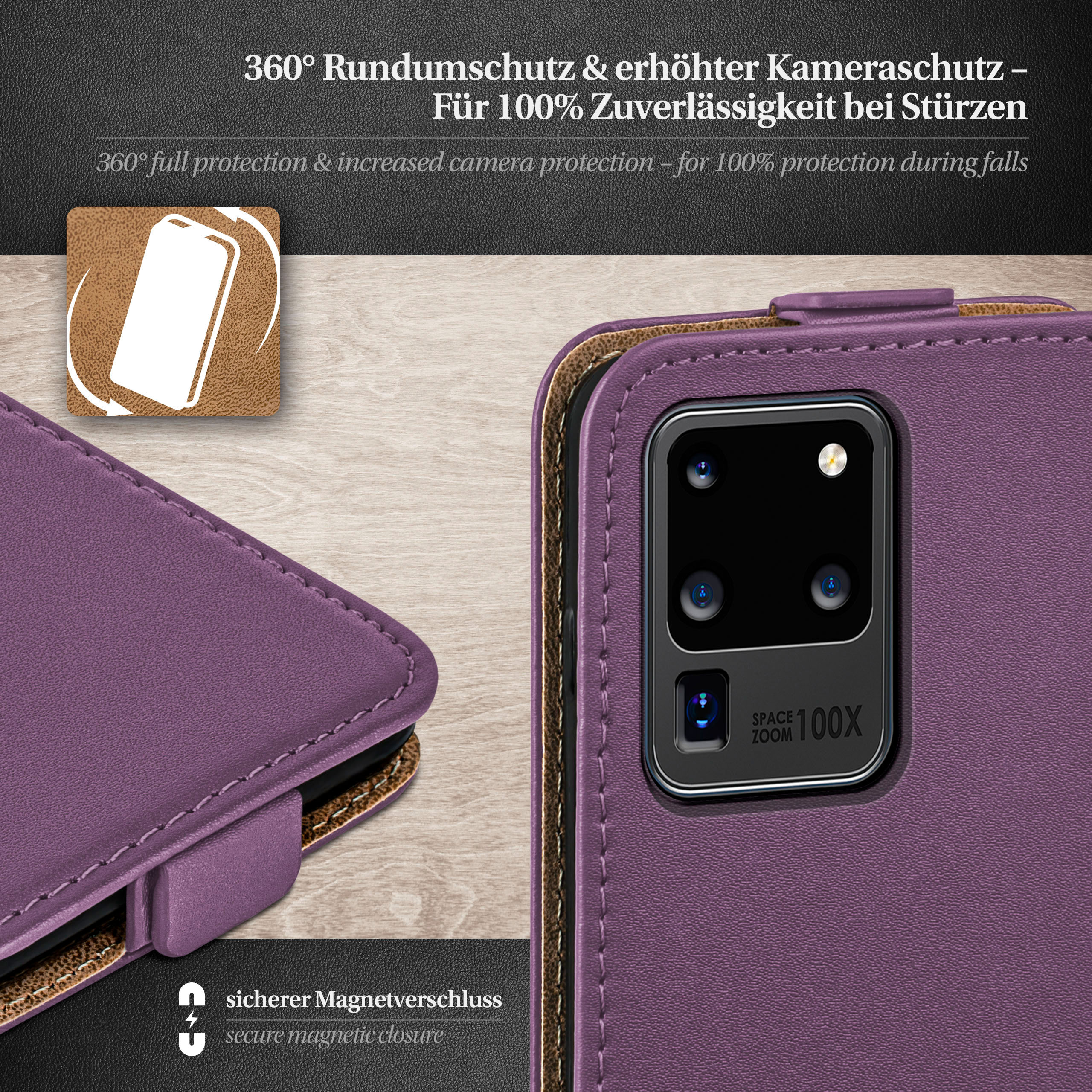 MOEX Flip Case, Flip Samsung, Indigo-Violet / Galaxy S20 Ultra Cover, 5G