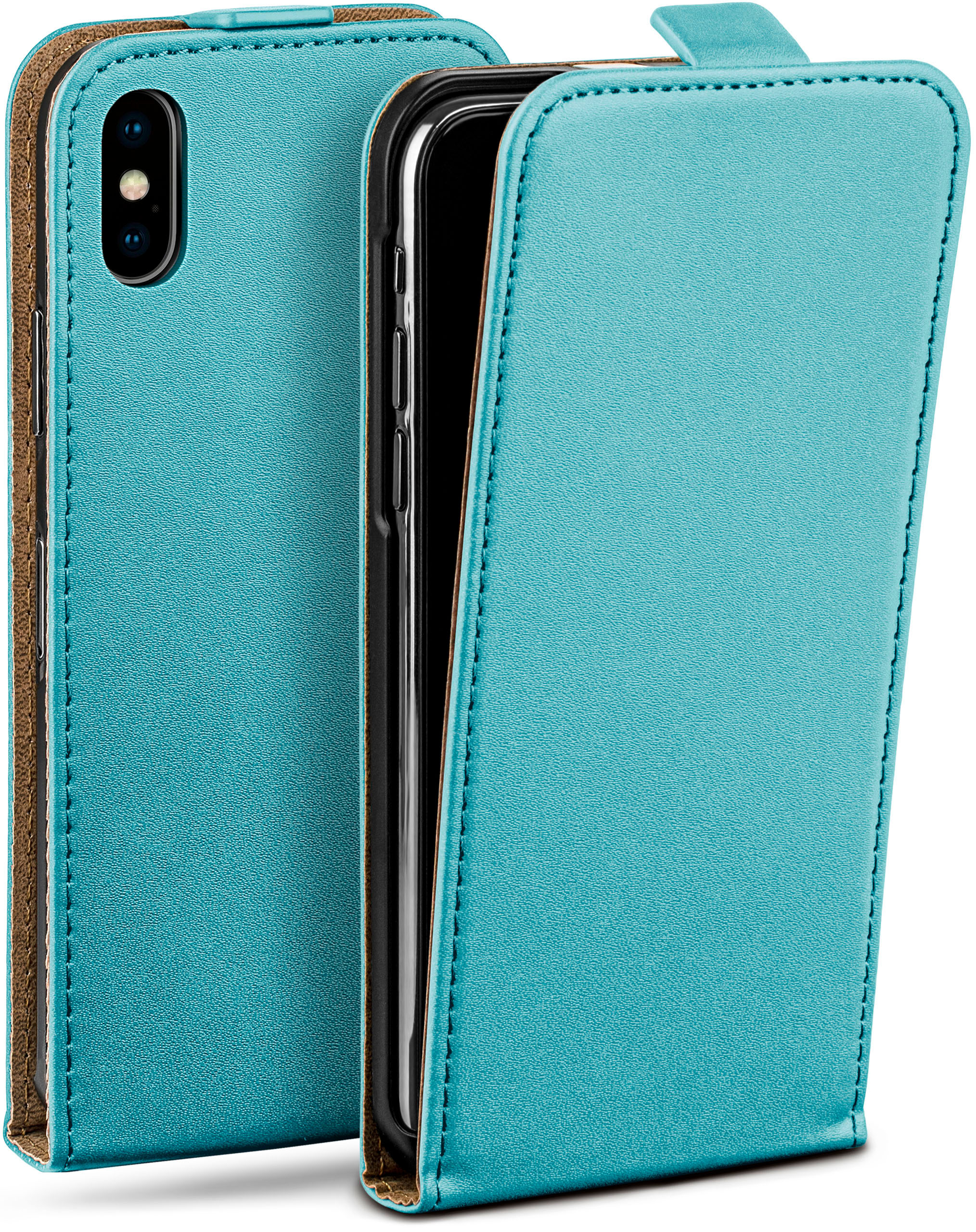 Cover, X Apple, Flip / Aqua-Cyan iPhone Case, XS, iPhone MOEX Flip