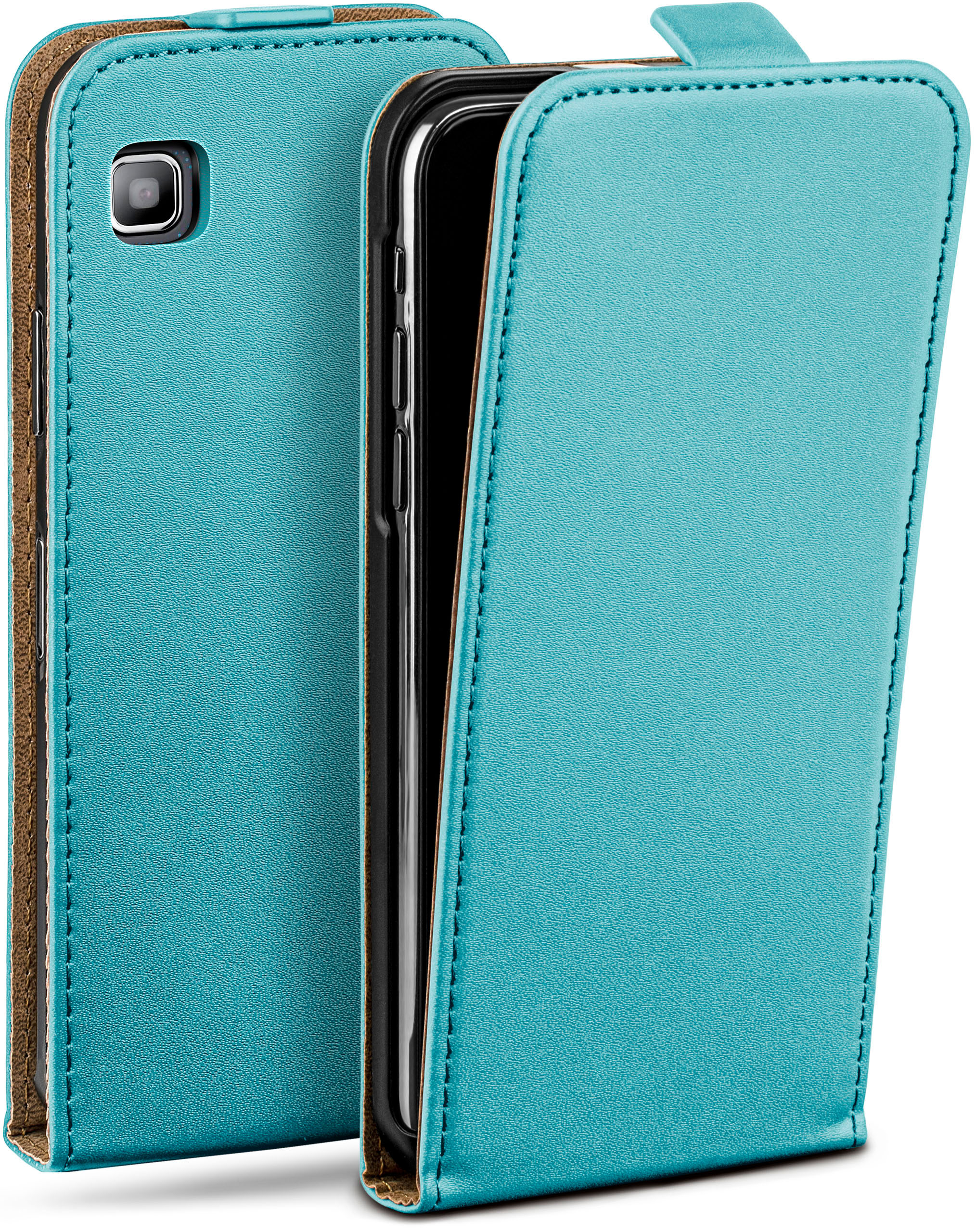 MOEX Flip Aqua-Cyan Galaxy S / Cover, Flip Case, Samsung, Plus, S