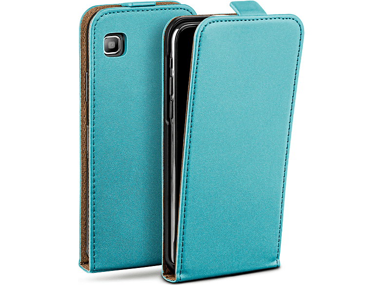 MOEX Flip Case, Flip Cover, Samsung, Galaxy S / S Plus, Aqua-Cyan | Flipcover