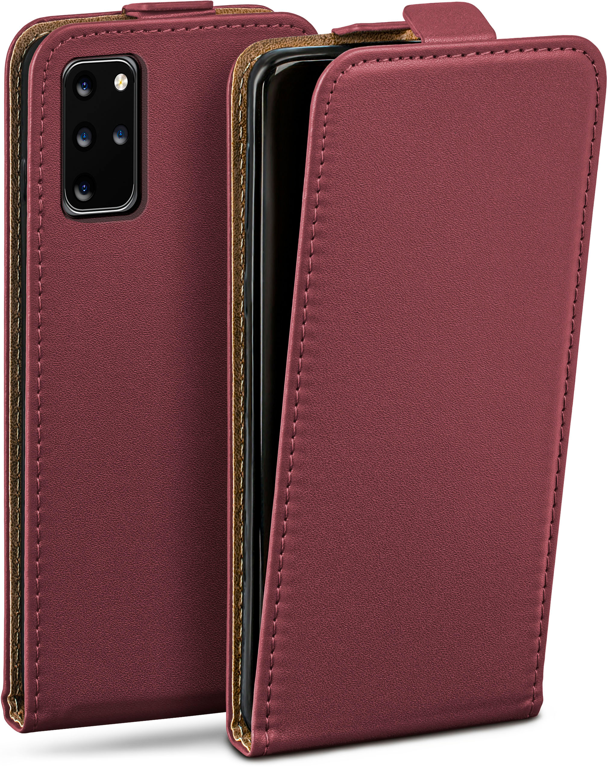 S20 5G, Flip Galaxy Plus Maroon-Red Case, Samsung, / Flip Cover, MOEX