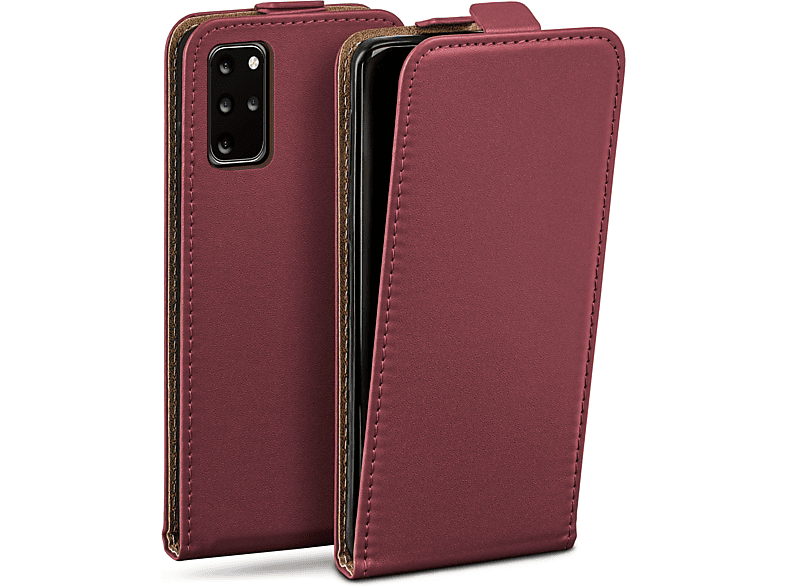 S20 5G, Flip Galaxy Plus Maroon-Red Case, Samsung, / Flip Cover, MOEX