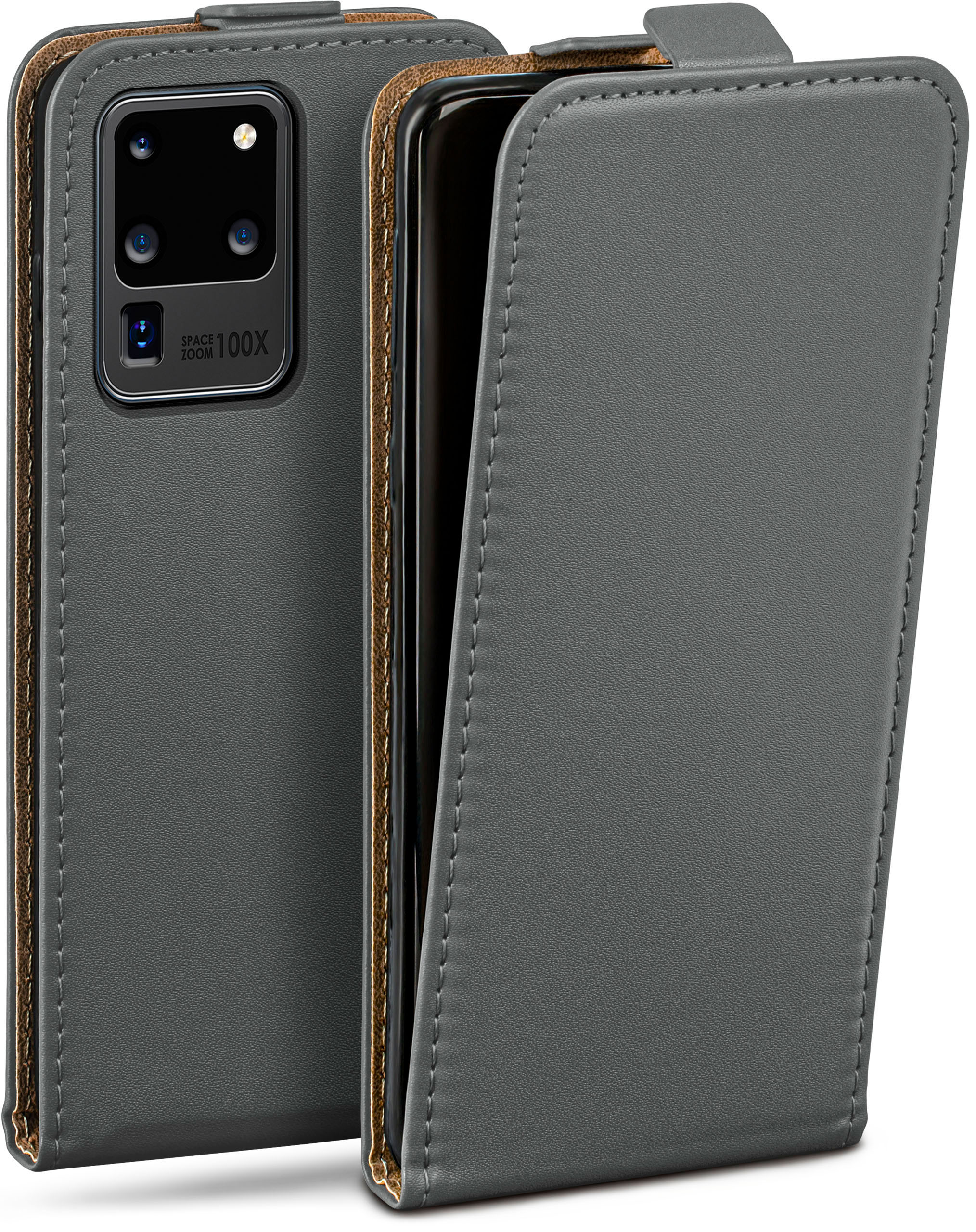 S20 Cover, Samsung, Flip Ultra 5G, Anthracite-Gray Flip / MOEX Case, Galaxy