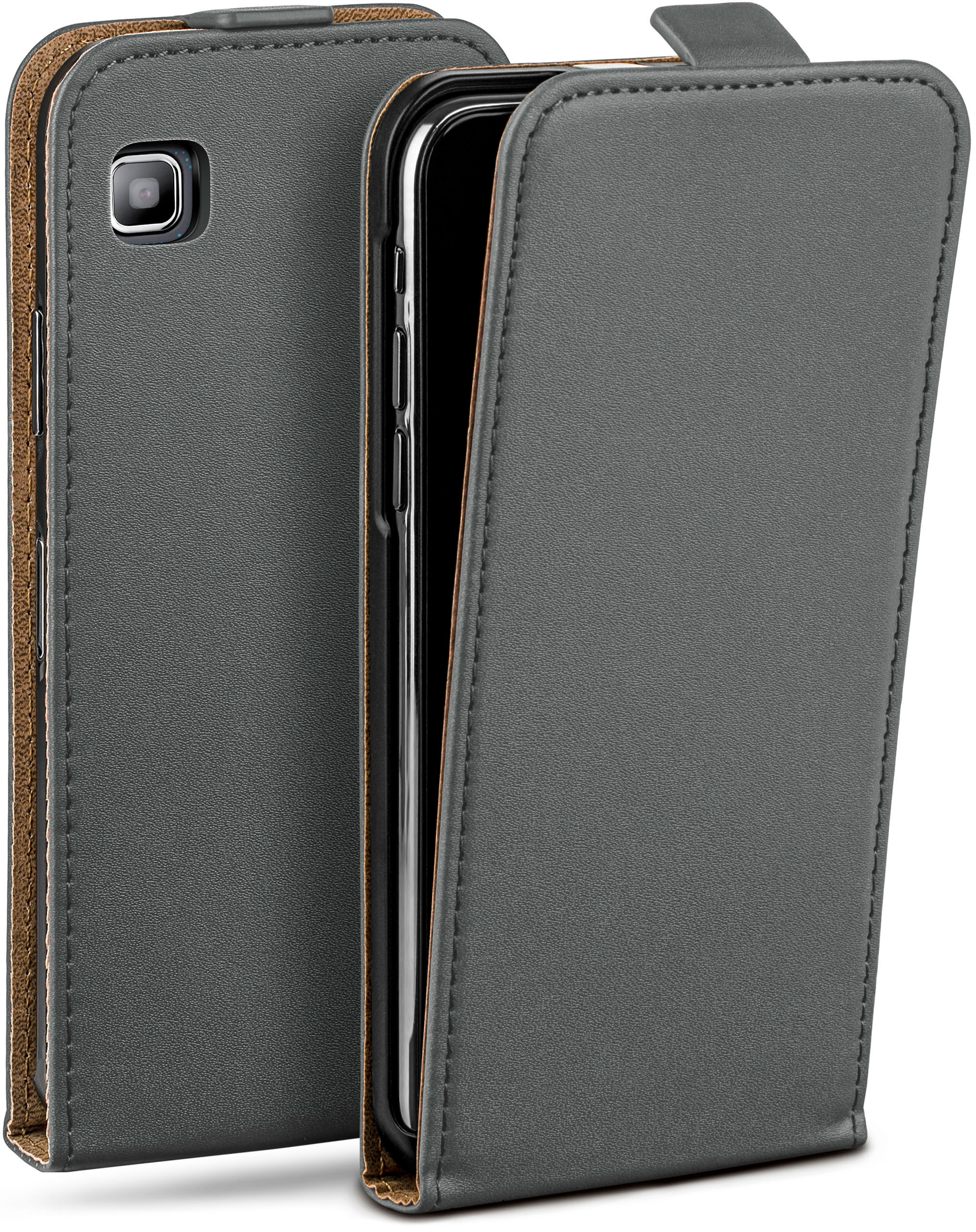 S Galaxy S Plus, Anthracite-Gray MOEX Flip / Flip Case, Cover, Samsung,
