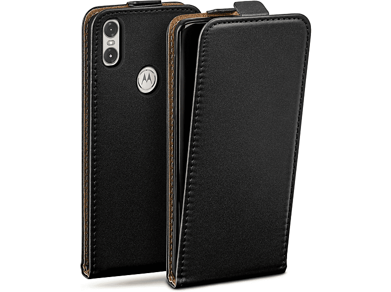 MOEX Flip Case, Flip Cover, P30 One Motorola, Deep-Black / Play