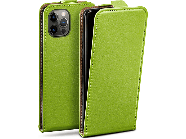 MOEX Flip Case, Flip Cover, Apple, iPhone 12 / 12 Pro, Lime-Green
