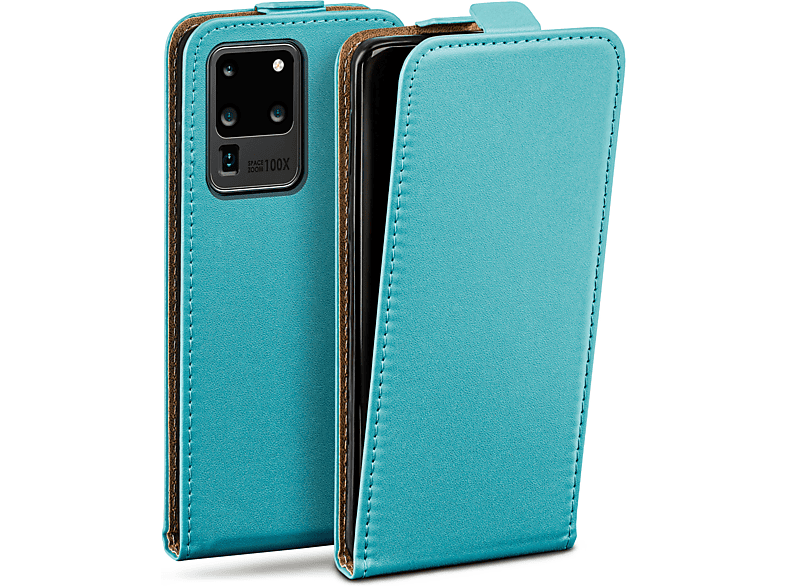 MOEX Flip Case, Flip Cover, Samsung, Galaxy S20 Ultra / 5G, Aqua-Cyan