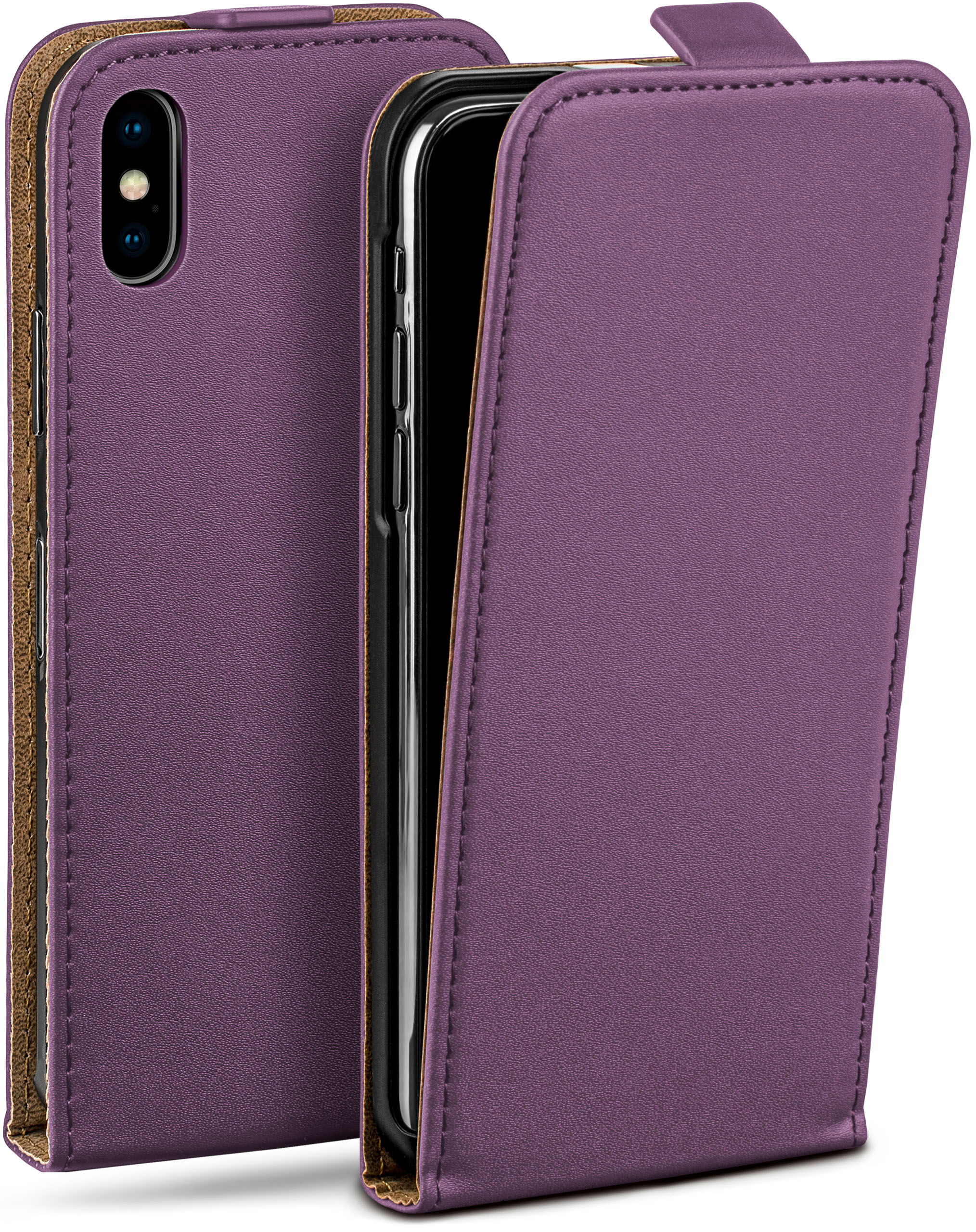 / iPhone MOEX iPhone Cover, XS, Flip Indigo-Violet X Case, Apple, Flip