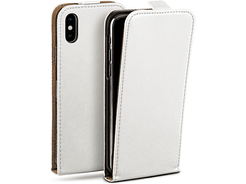 MOEX Flip Case, Flip Cover, Apple, iPhone X / iPhone XS, Pearl-White
