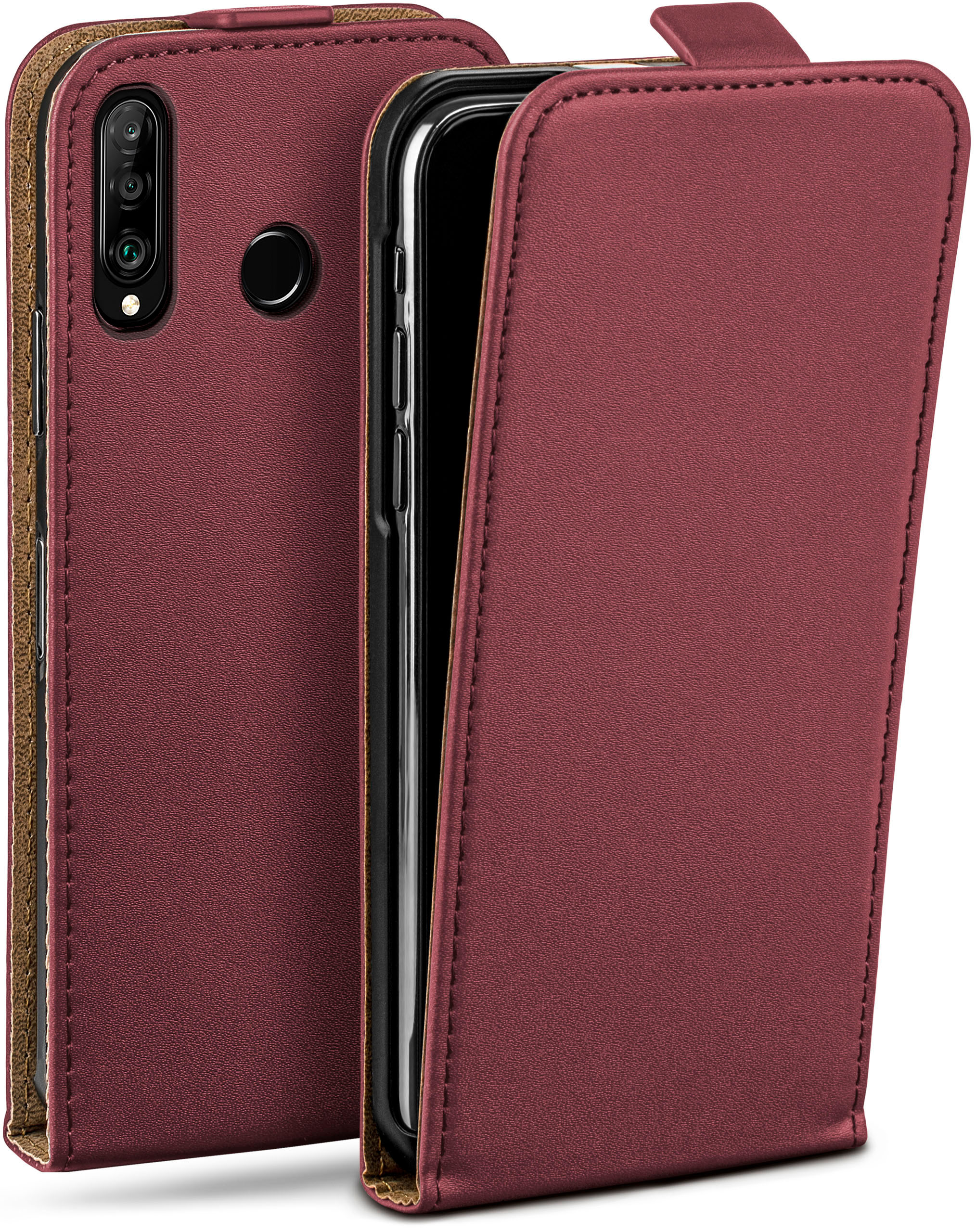 Flip Huawei, Lite/P30 P30 Cover, Case, Flip Maroon-Red New, MOEX Lite