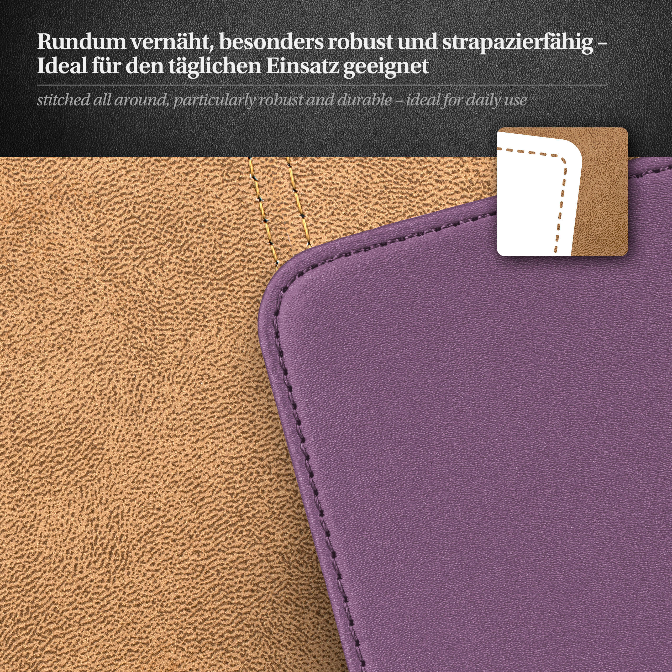 MOEX Flip Case, Cover, 5c, Flip Indigo-Violet Apple, iPhone
