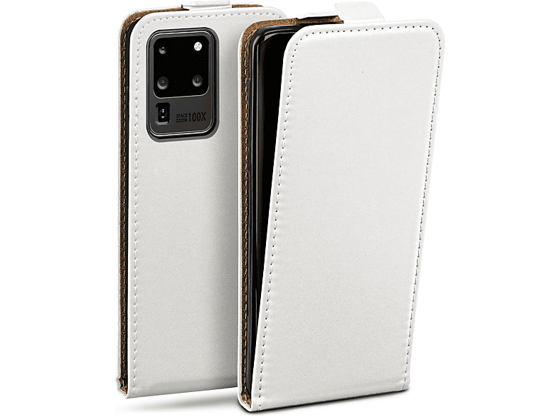 MOEX Flip Case, Flip Cover, Samsung, Galaxy S20 Ultra / 5G, Pearl-White