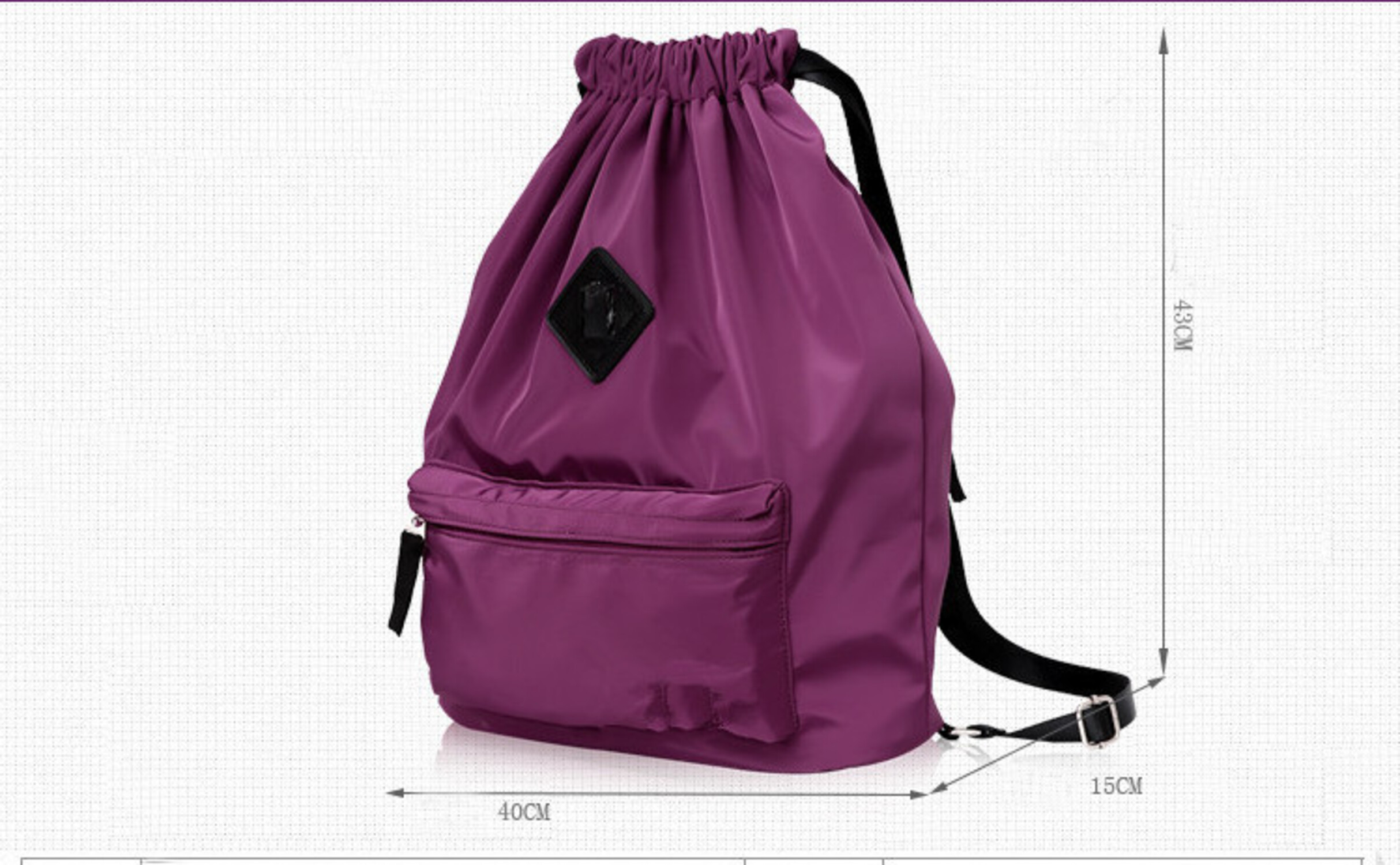 Rucksack HBASICS Zuziehen zum Purple