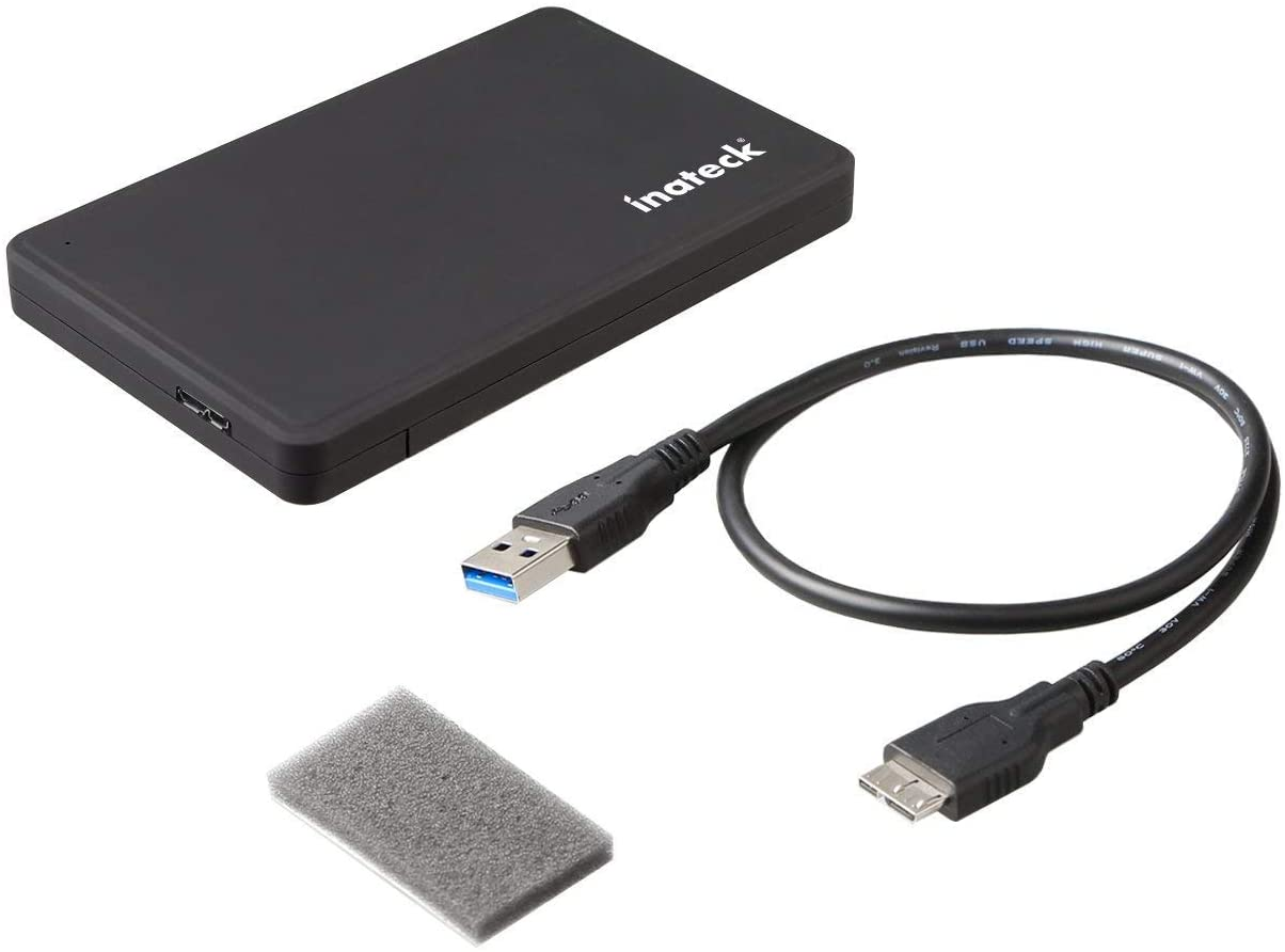 9.5mm 2.5 für FE2004 USB INATECK Zoll SSD HDD, SATA 7mm black Festplattengehäuse, 3.0 Festplattengehäuse
