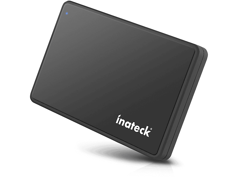 INATECK Festplattengehäuse 2.5 Zoll USB 3.0 für 9.5mm 7mm SATA SSD HDD, FE2004 Festplattengehäuse, black