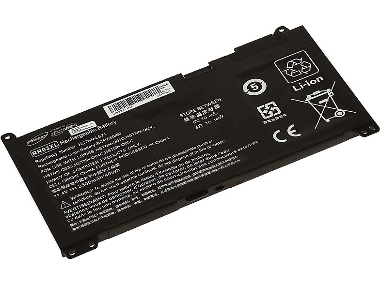 POWERY Akku für HP ProBook 455 G4 Li-Polymer Akku, 11.4 Volt, 3500mAh