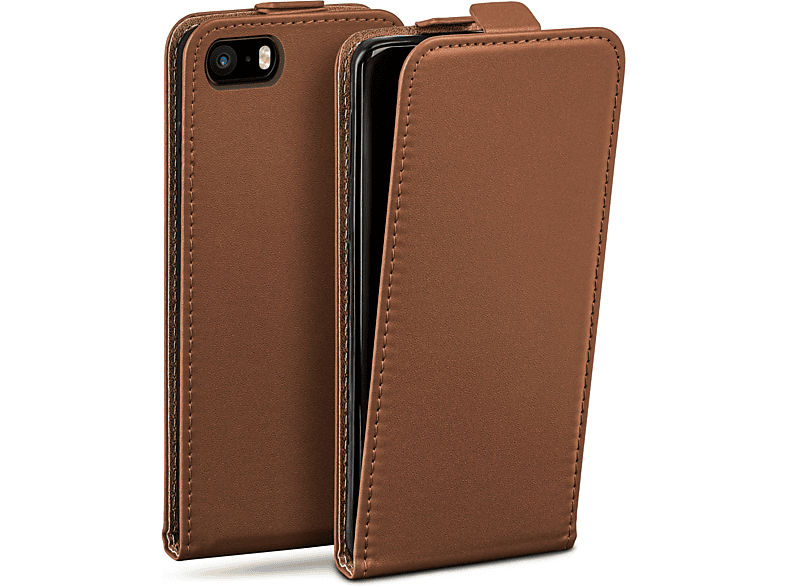MOEX Flip / Umber-Brown iPhone Cover, Case, 5s Apple, Flip SE (2016), 5 