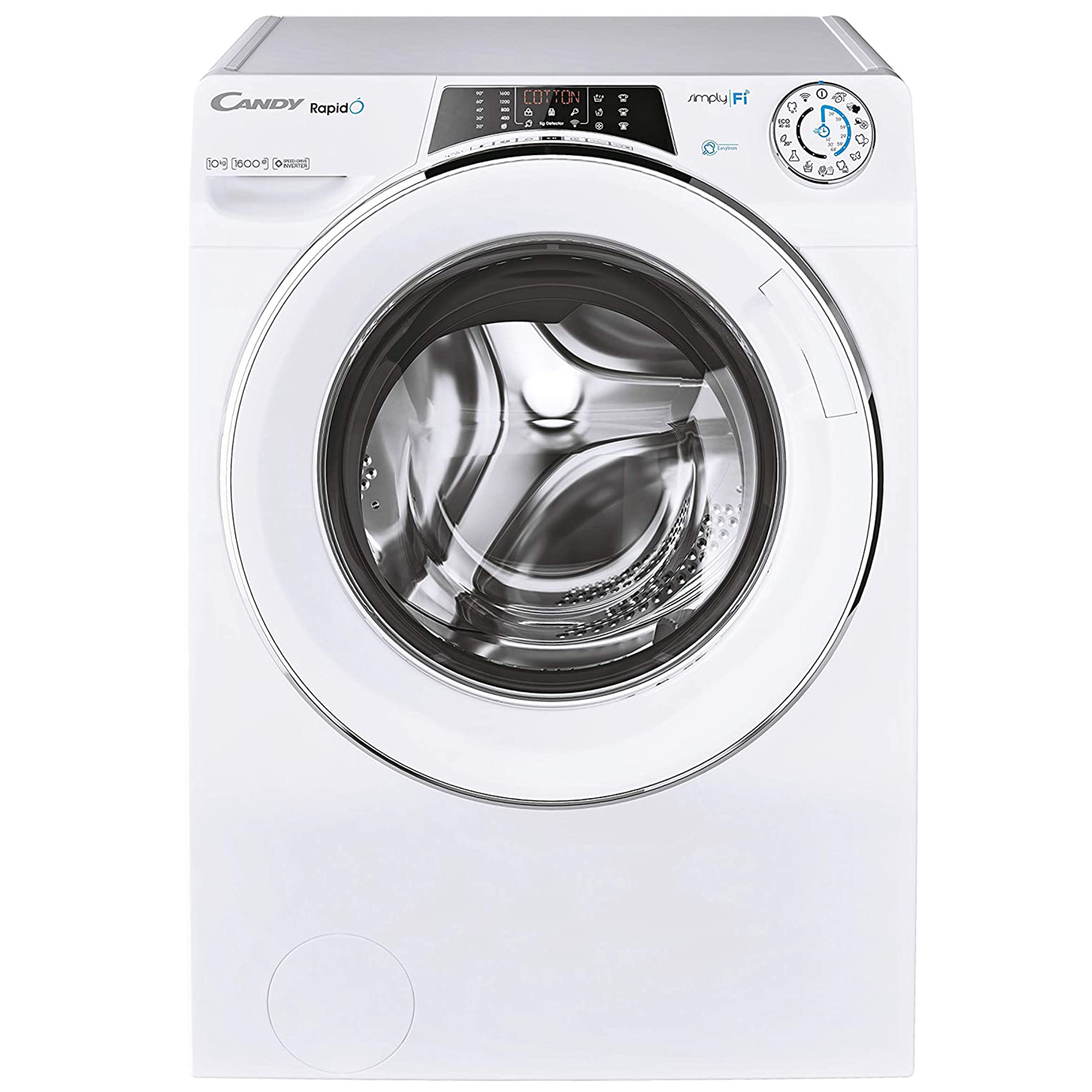 Lavadora carga frontal - 31010364 CANDY, 10 kg, 16 programas, Blanco